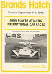 Programme cover of Brands Hatch Circuit, 14/09/1975