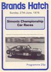 Programme cover of Brands Hatch Circuit, 27/06/1976
