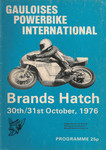 Programme cover of Brands Hatch Circuit, 31/10/1976