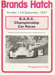 Programme cover of Brands Hatch Circuit, 11/09/1977