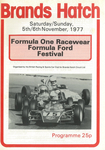Programme cover of Brands Hatch Circuit, 06/11/1977