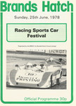 Programme cover of Brands Hatch Circuit, 25/06/1978