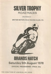 Programme cover of Brands Hatch Circuit, 05/08/1978