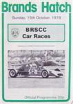 Programme cover of Brands Hatch Circuit, 15/10/1978