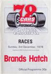 Programme cover of Brands Hatch Circuit, 03/12/1978