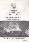 Programme cover of Brands Hatch Circuit, 05/04/1981