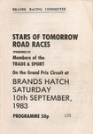 Programme cover of Brands Hatch Circuit, 10/09/1983