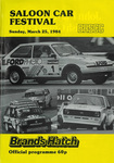 Programme cover of Brands Hatch Circuit, 25/03/1984