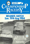 Programme cover of Brands Hatch Circuit, 19/08/1984