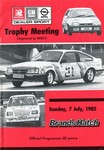 Programme cover of Brands Hatch Circuit, 07/07/1985