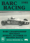 Programme cover of Brands Hatch Circuit, 13/10/1985