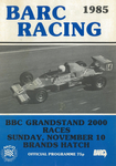 Programme cover of Brands Hatch Circuit, 10/11/1985