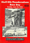 Programme cover of Brands Hatch Circuit, 22/06/1986