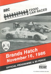 Programme cover of Brands Hatch Circuit, 16/11/1986