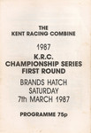 Programme cover of Brands Hatch Circuit, 07/03/1987