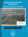 Programme cover of Brands Hatch Circuit, 13/09/1987