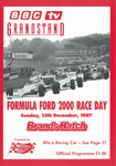 Programme cover of Brands Hatch Circuit, 13/12/1987