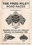 Programme cover of Brands Hatch Circuit, 03/09/1988