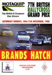 Programme cover of Brands Hatch Circuit, 11/12/1988