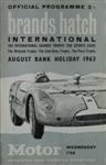 Programme cover of Brands Hatch Circuit, 05/08/1963