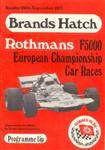 Programme cover of Brands Hatch Circuit, 26/09/1971