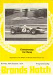 Programme cover of Brands Hatch Circuit, 06/10/1974