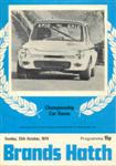 Programme cover of Brands Hatch Circuit, 13/10/1974