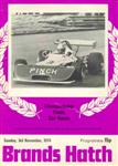 Programme cover of Brands Hatch Circuit, 03/11/1974