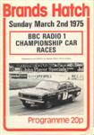Programme cover of Brands Hatch Circuit, 02/03/1975