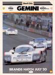 Programme cover of Brands Hatch Circuit, 20/07/1986