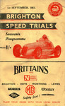 Programme cover of Brighton Speed Trials, 01/09/1951