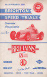 Programme cover of Brighton Speed Trials, 06/09/1952