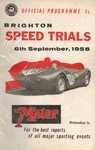 Programme cover of Brighton Speed Trials, 06/09/1958