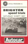 Programme cover of Brighton Speed Trials, 16/09/1967