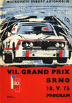 Programme cover of Brno Circuit, 18/05/1975
