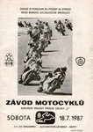 Programme cover of Brno Circuit, 18/07/1987