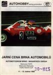 Programme cover of Brno Circuit, 12/04/1992
