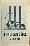 Programme cover of Brno-Sobesice Hill Climb, 06/06/1926