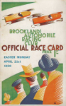 Programme cover of Brooklands (GBR), 21/04/1930