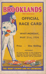 Programme cover of Brooklands (GBR), 21/05/1934
