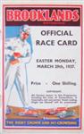 Programme cover of Brooklands (GBR), 29/03/1937