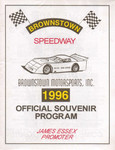 Programme cover of Brownstown Speedway, 1996