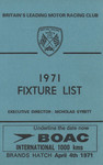 Fixtures of British Racing & Sports Car Club, 1971