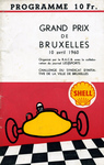 Programme cover of Brussels-Heysel, 10/04/1960