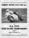 Programme cover of Bunbury Street Circuit, 29/02/1976