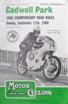 Programme cover of Cadwell Park Circuit, 11/09/1960