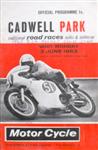 Programme cover of Cadwell Park Circuit, 03/06/1963