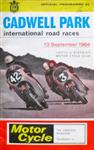 Programme cover of Cadwell Park Circuit, 13/09/1964
