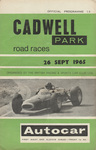 Programme cover of Cadwell Park Circuit, 26/09/1965