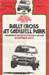 Programme cover of Cadwell Park Circuit, 28/11/1970